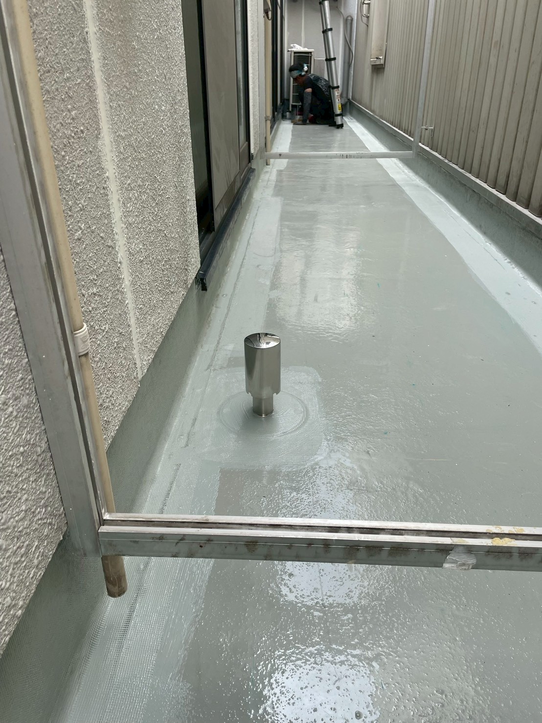 熊本市にて防水工事・雨漏り修理〈陸屋根のウレタン防水工事〉 施工後